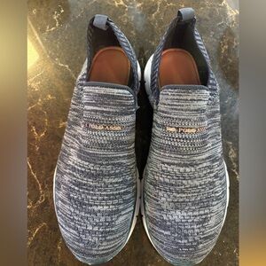 U.S. POLO ASSN. Comfort Sneakers Pull Slip On Knit Mesh Shoes Navy Size 9
